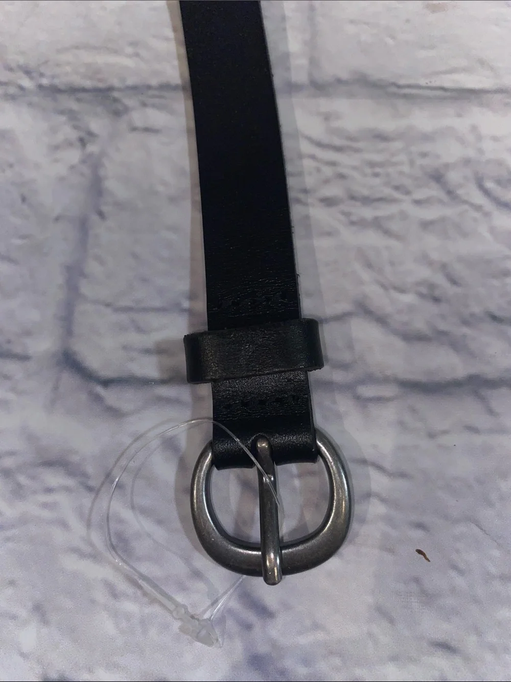 Banana Republic Black Braided Leather Waist Belt with Silver Buckle Size XL